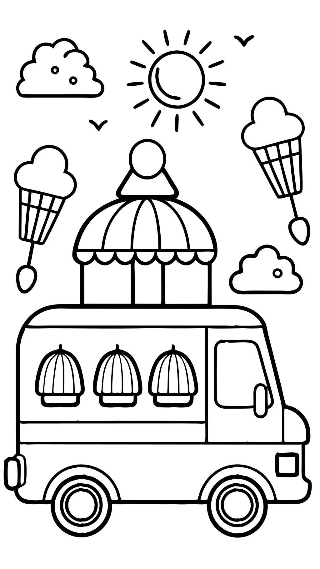 ice cream truck coloring pages